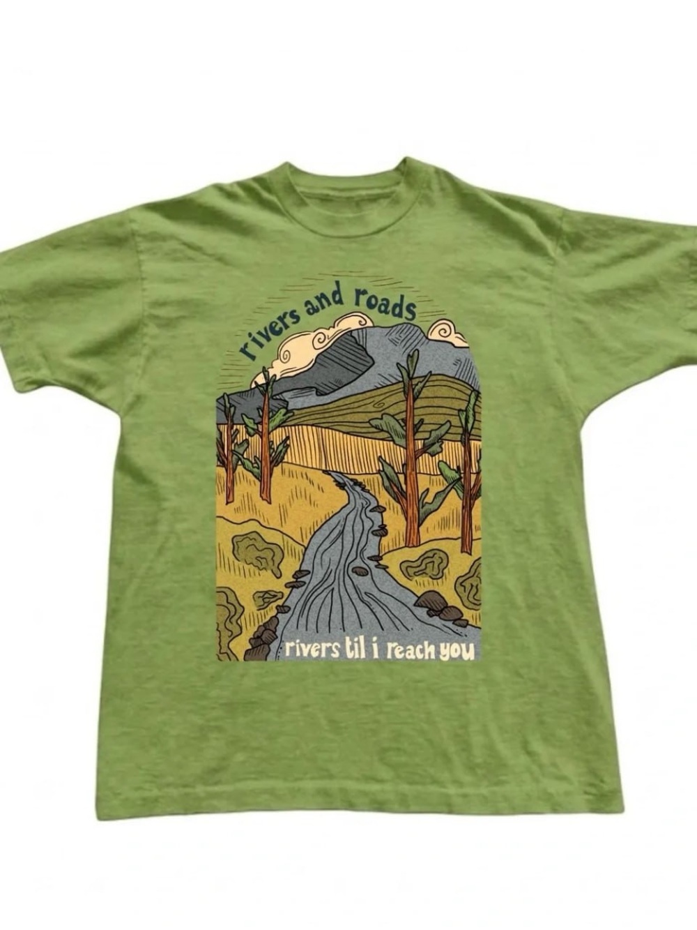 Kiwi Green 'Rivers and Roads' Graphic Tee